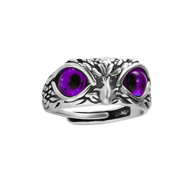 Adjustable  Owl Alloy Ring