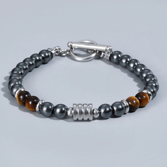 Clasp Tiger Eye Bracelet for Men