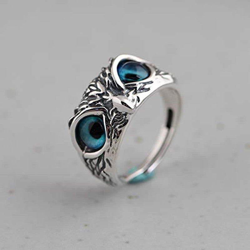 Adjustable  Owl Alloy Ring