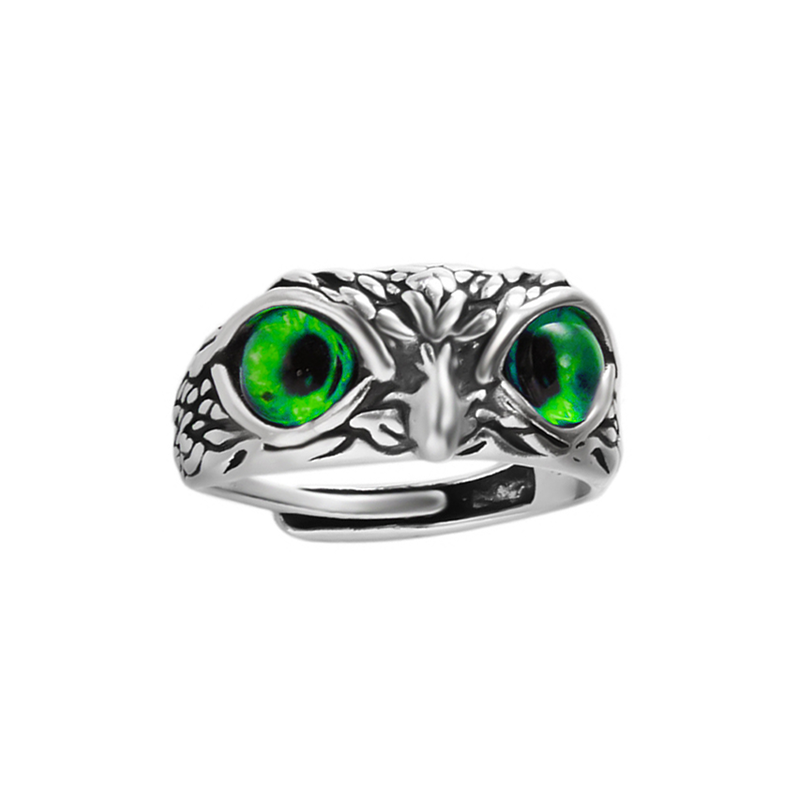 Adjustable  Owl Alloy Ring